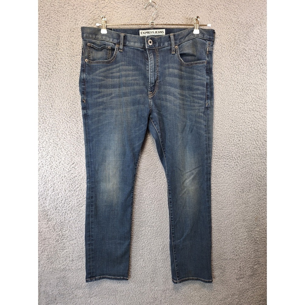 Express Jeans Mens‎ 36x30 (Fits 36x29) Blue Denim Stretch Rocco Slim Streetwear